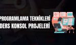 PROGRAMLAMA TEKNİKLERİ