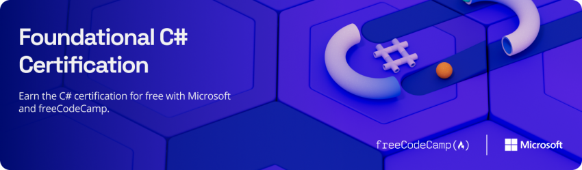 freeCodeCamp & Microsoft C# Temelleri Sertifika Fırsatı